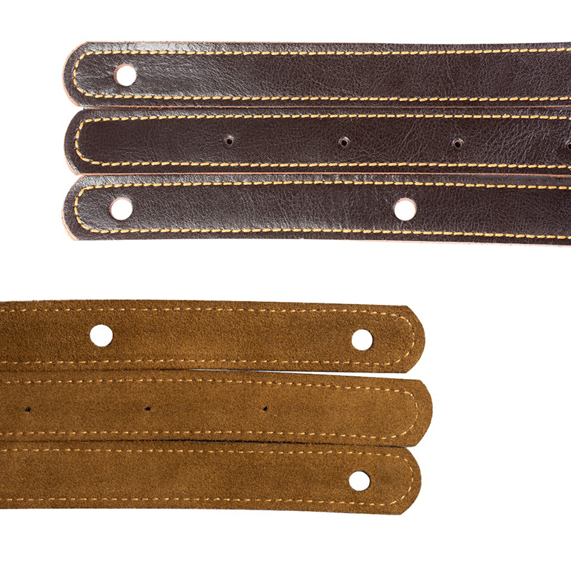 Genuine cowhide leather strap for classical acoustic guitar, soft and durable full view
