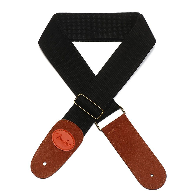 Adjustable colorful ukulele straps made of cotton canvas and black nylon.