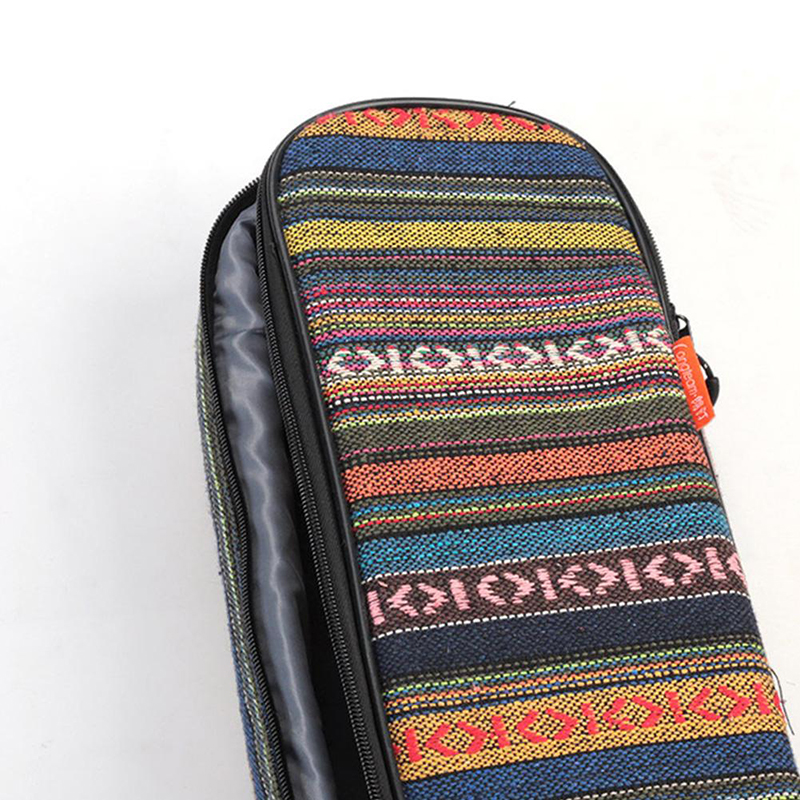 Top part of a vintage-looking acoustic guitar case