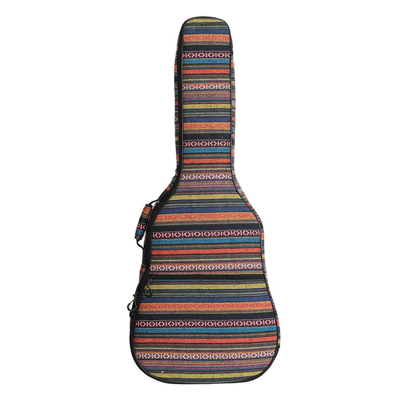 Guitar case for acoustic guitar with a vintage appearance