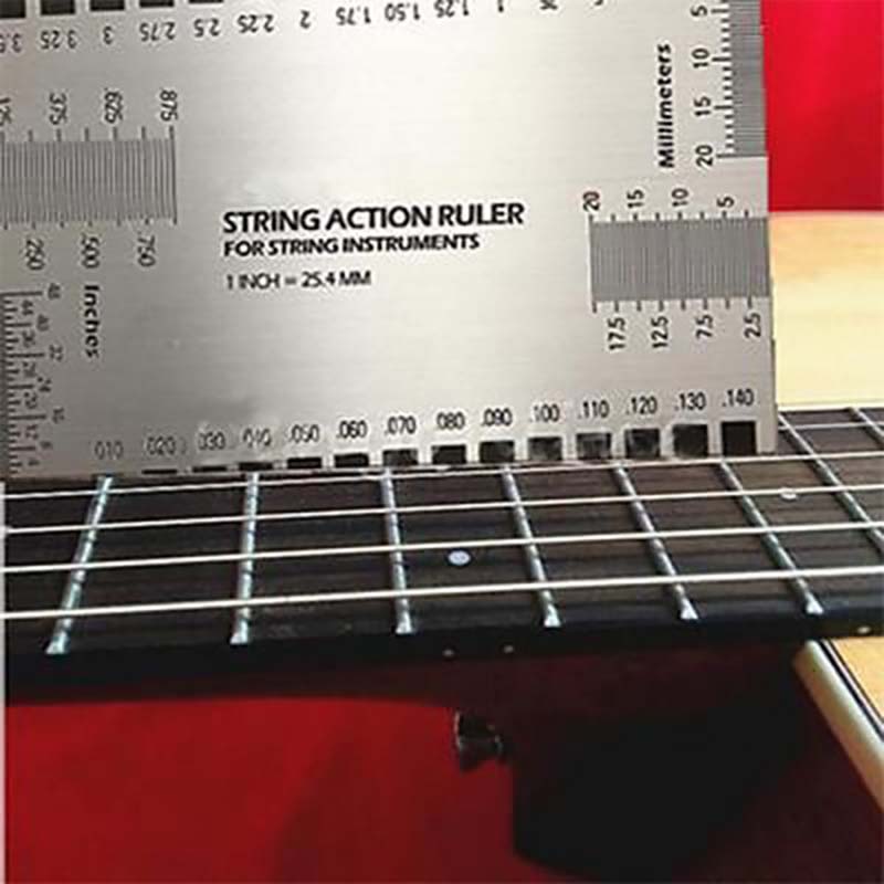 Guitar Measuring Rule - Guitar String Action Rule - Frets Ruler - Multifunctional Guitar Gauge Tool