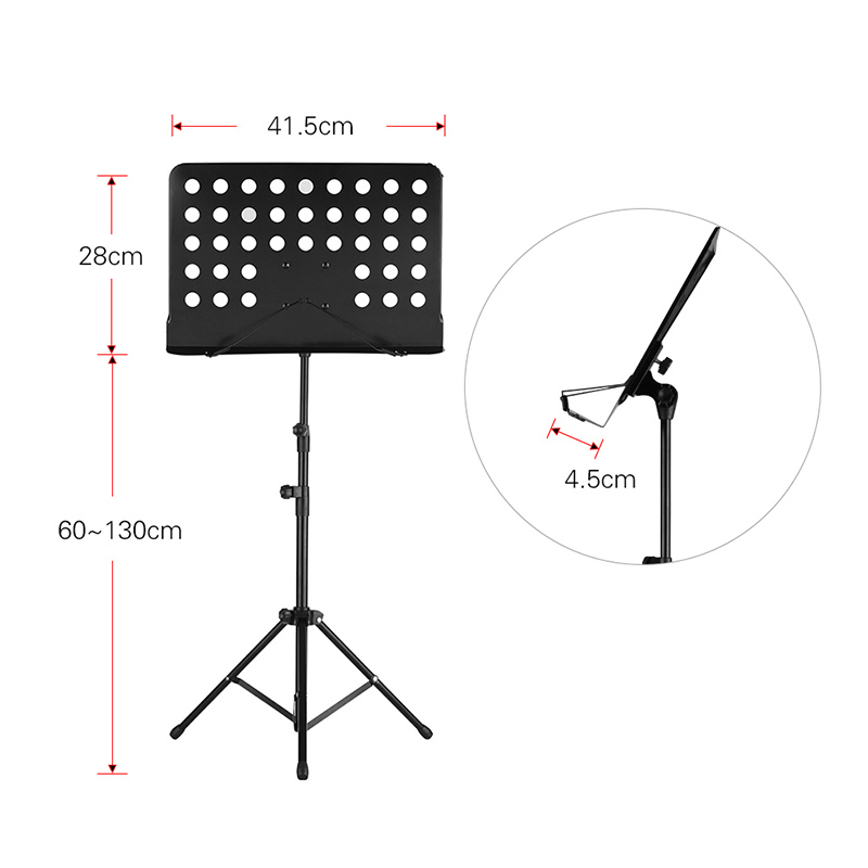 Dimensions of a tripod folding guitar stand made of aluminum alloy