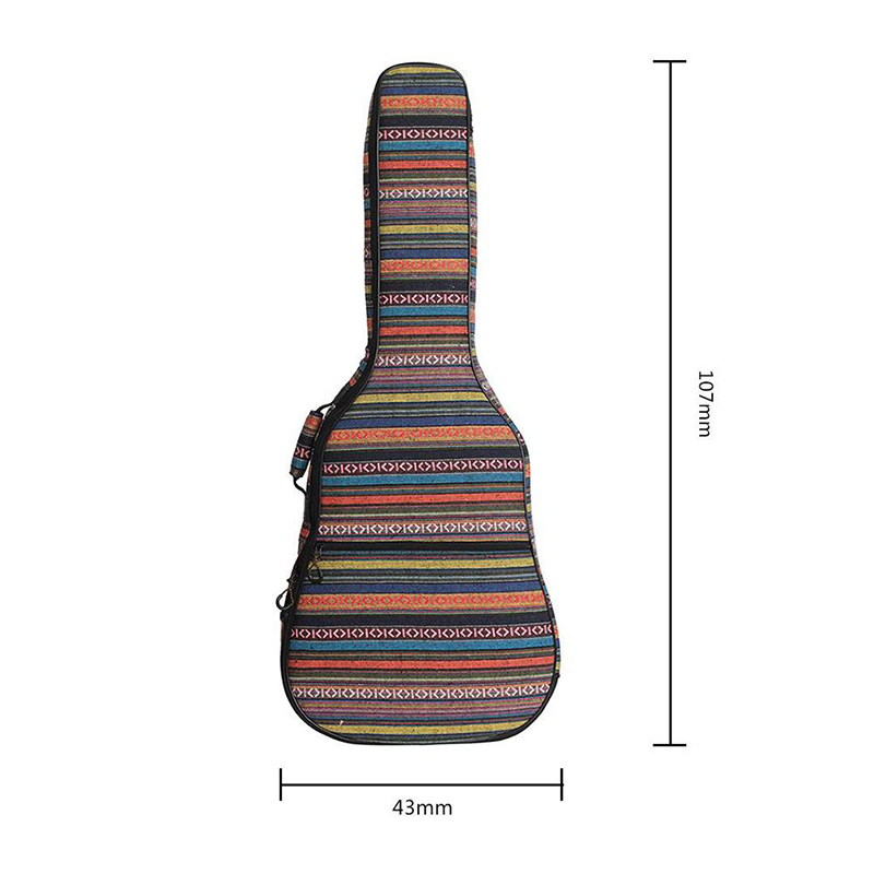 Dimensions of the vintage-looking acoustic guitar case
