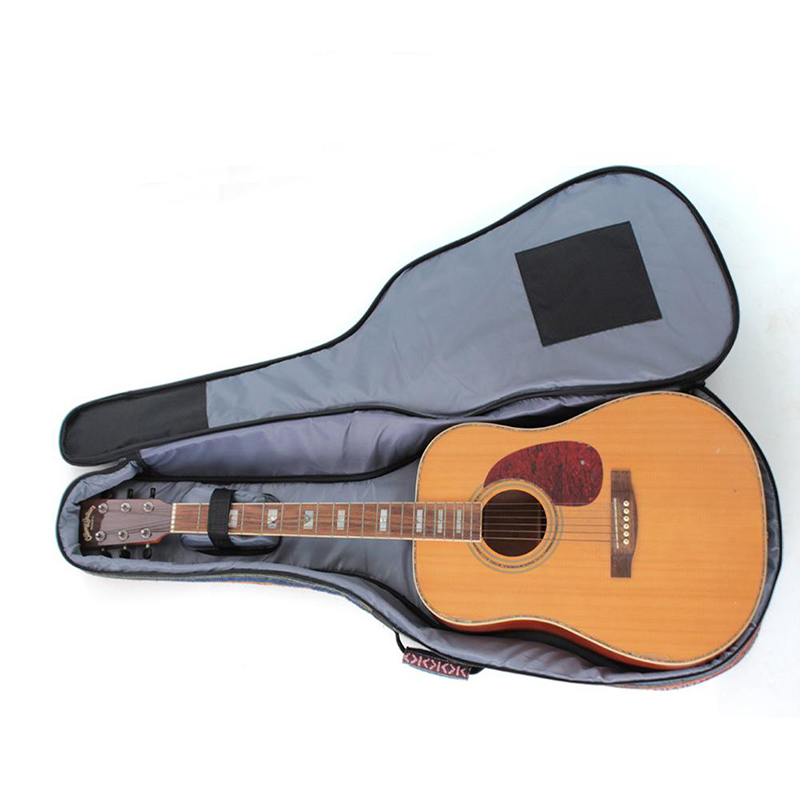 Interior of a vintage-looking acoustic guitar case