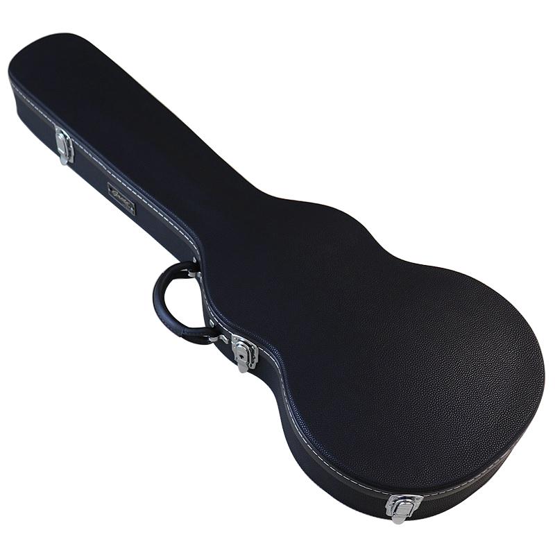 Hard case for electric guitar made from genuine cowhide leather with foam lining
