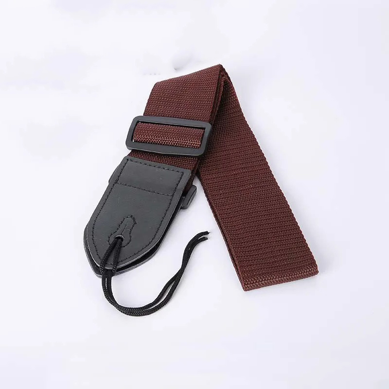 Solid chocolate brown fabric strap