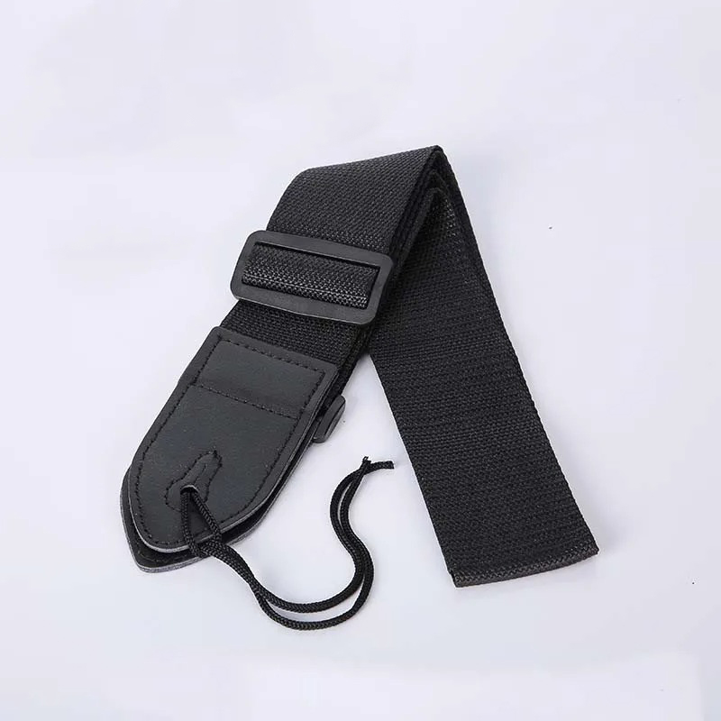 Solid black fabric strap