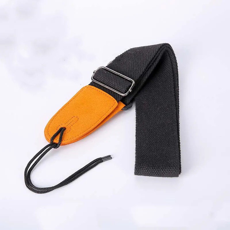 Black fabric guitar strap