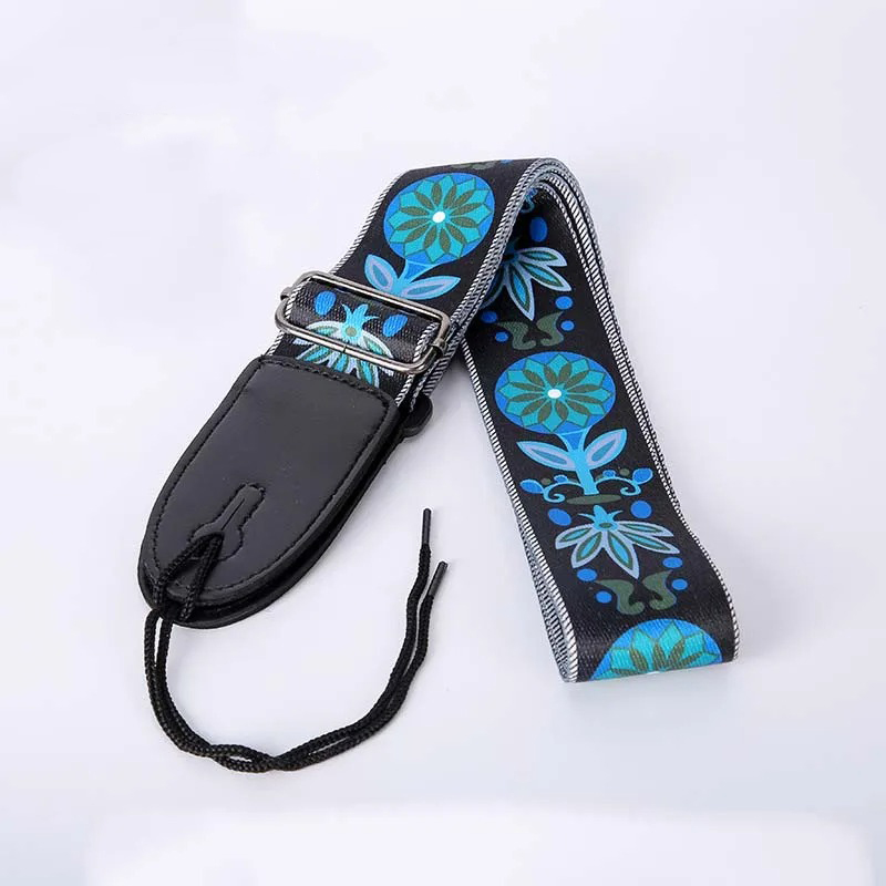 Fabric straps with a Blue Floral pattern