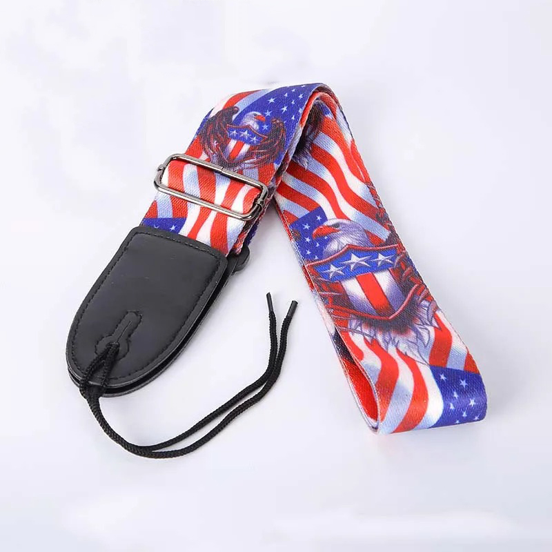 Fabric strap with an Eagle and American Flag pattern