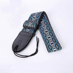 Fabric strap with a blue psychedelic space pattern
