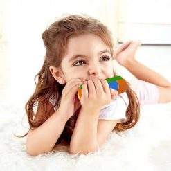 16-hole harmonica in orange and blue color for children