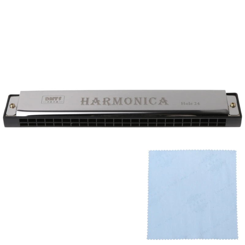 24-hole harmonica in 4 colors - gray color