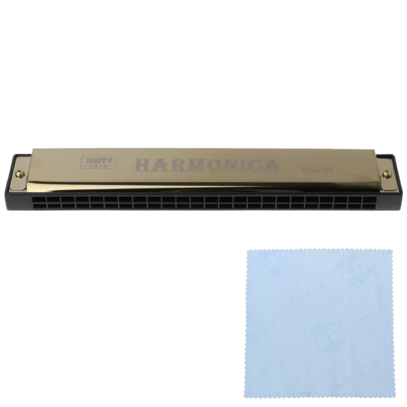 24-hole harmonica in 4 colors - gold color