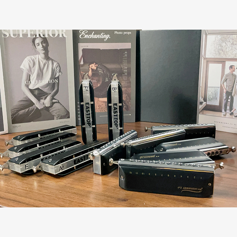 12-hole chromatic harmonica with 12 tunings