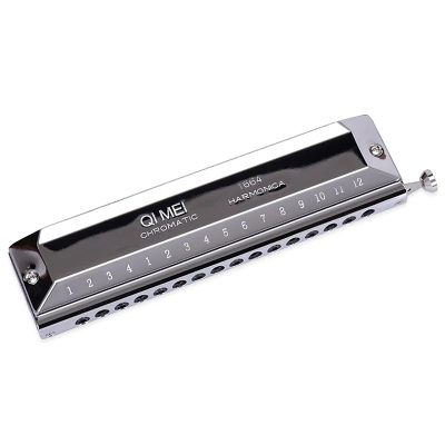 16-hole chromatic harmonica - silver color model