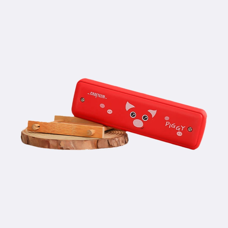 Diatonic harmonica designed for children - red color