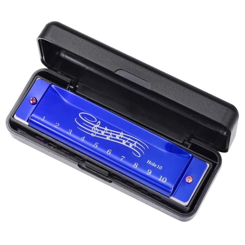 Standard diatonic harmonica in 6 colors - blue color