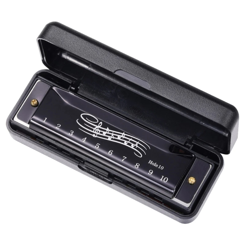 Standard diatonic harmonica in 6 colors - black color