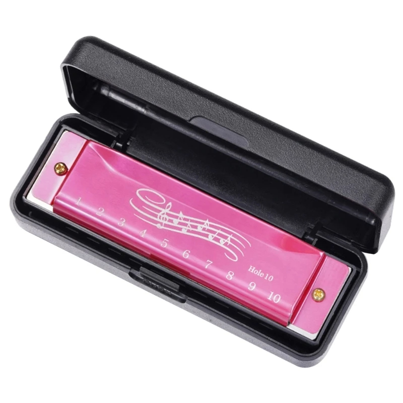Standard diatonic harmonica in 6 colors - pink color