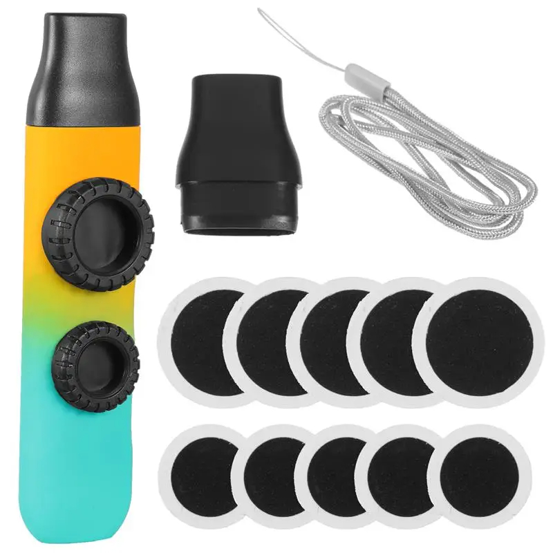 Rainbow kazoo with two openings - model 1