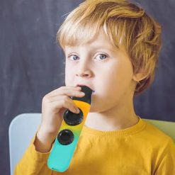 Rainbow kazoo with two openings for children