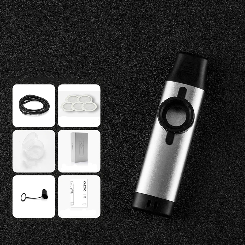 Metal kazoo in 5 colors - gray color