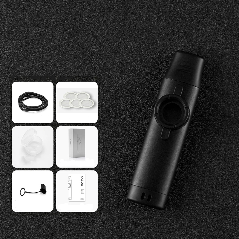 Kazoo front in metal of 5 colors - black color