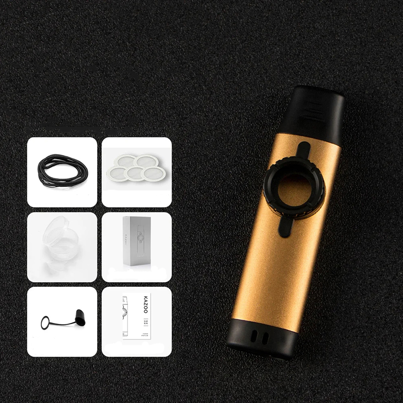 Metal kazoo in 5 colors - gold color
