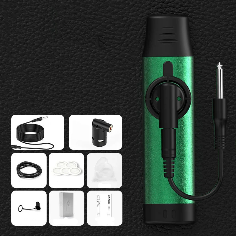 Electric kazoo made of aluminum alloy - green color