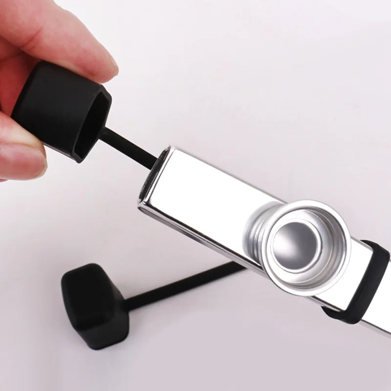 Metal kazoo with silicone mouthpiece