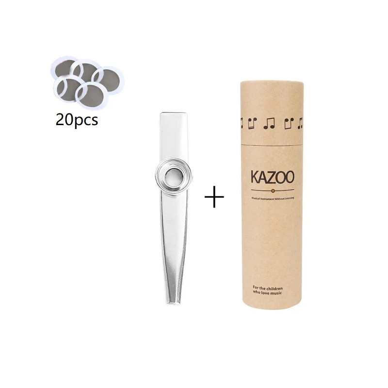 Metal kazoo with storage case in 7 colors - gray color