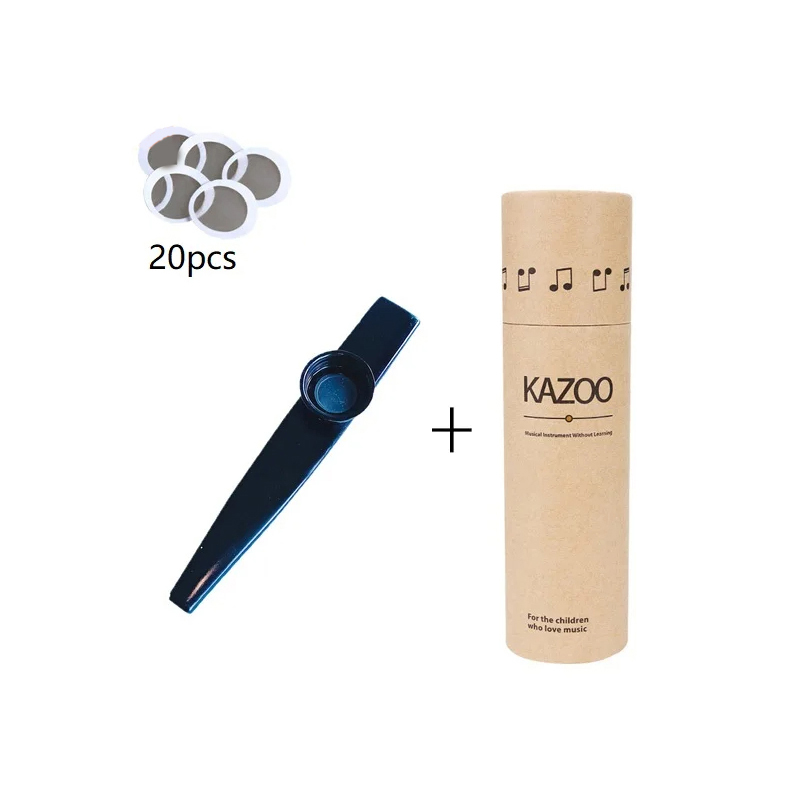 Metal kazoo with storage case in 7 colors - black color