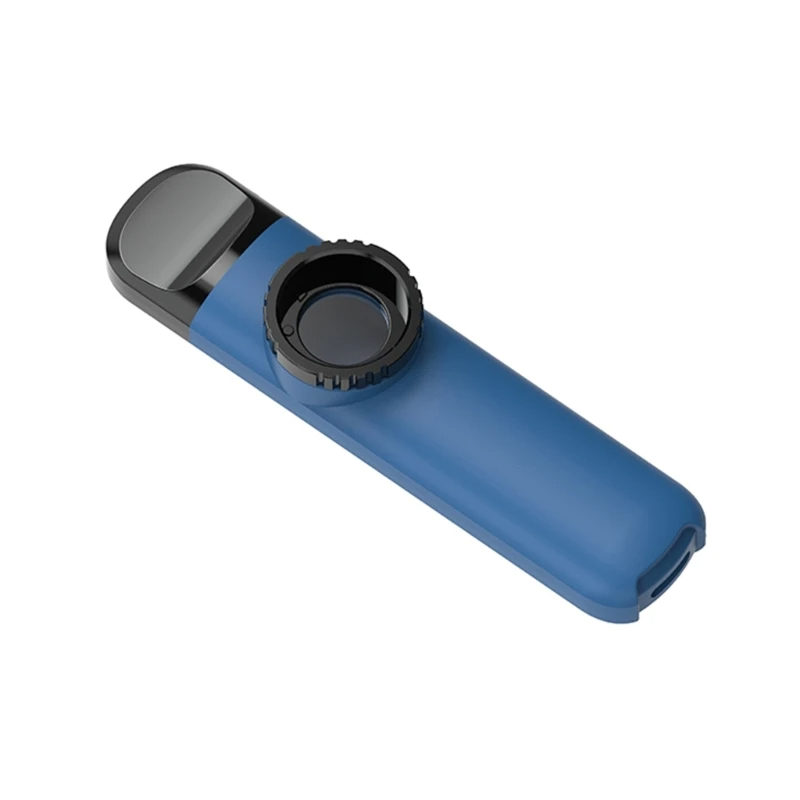 Hard plastic kazoo with mouthpiece - blue color