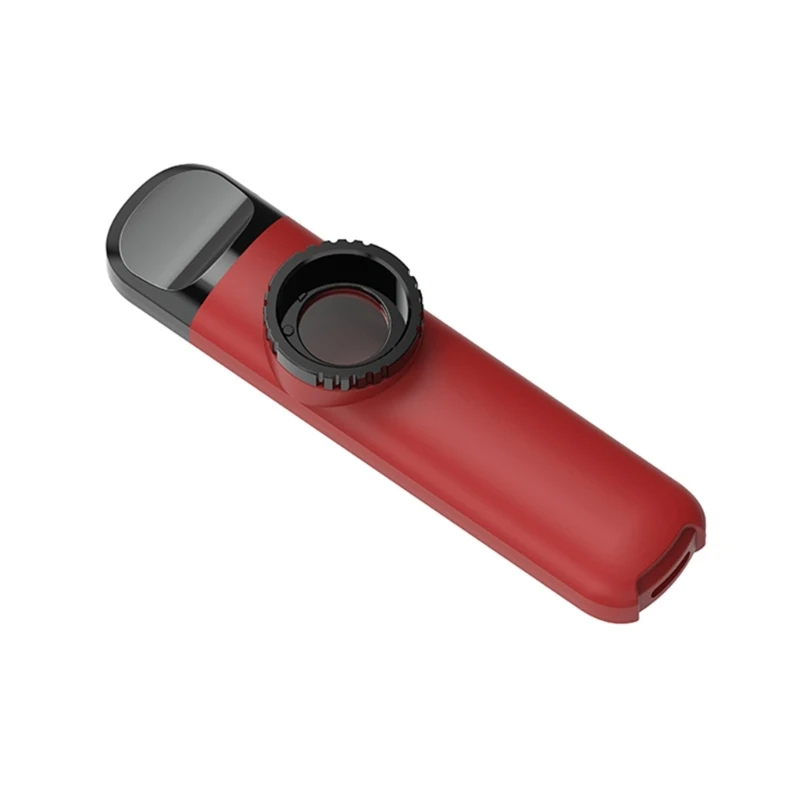 Hard plastic kazoo with mouthpiece - red color