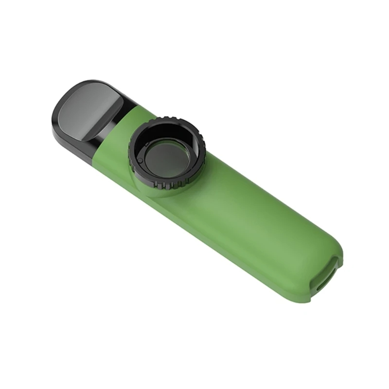 Hard plastic kazoo with mouthpiece - green color