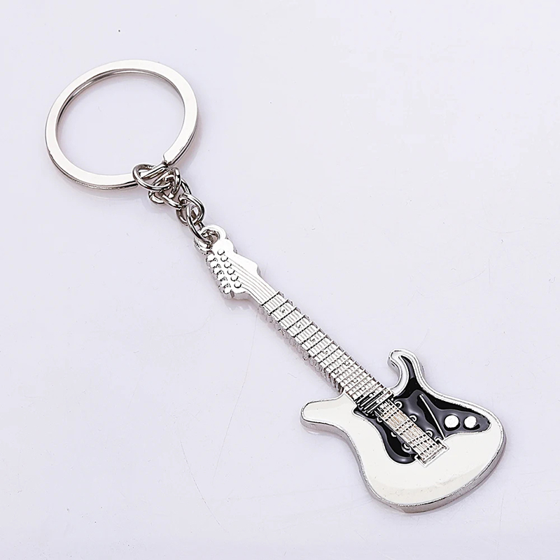 Electric guitar keychain in 5 colors - white