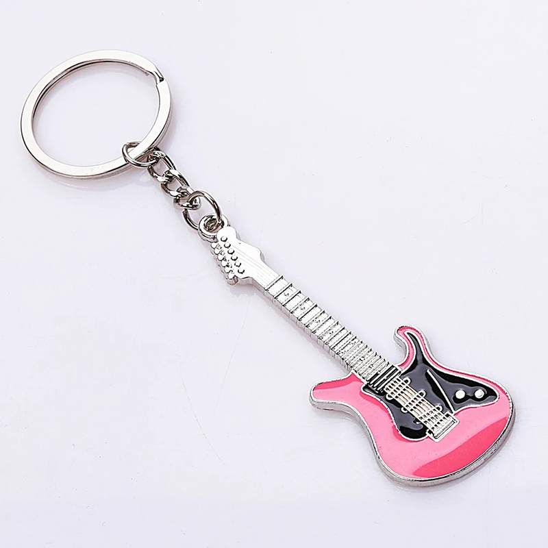 Electric guitar keychain in 5 colors - pink