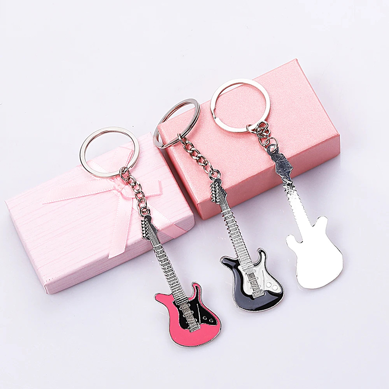 Electric guitar keychain in 5 colors
