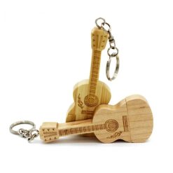 Wooden guitar keychain with USB - 2 models to choose from