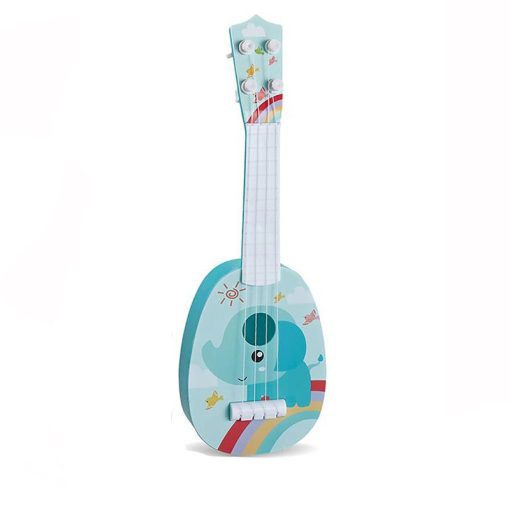 Overall view of the 'Enchanted Elephant Rainbow' children's guitar for the little ones!