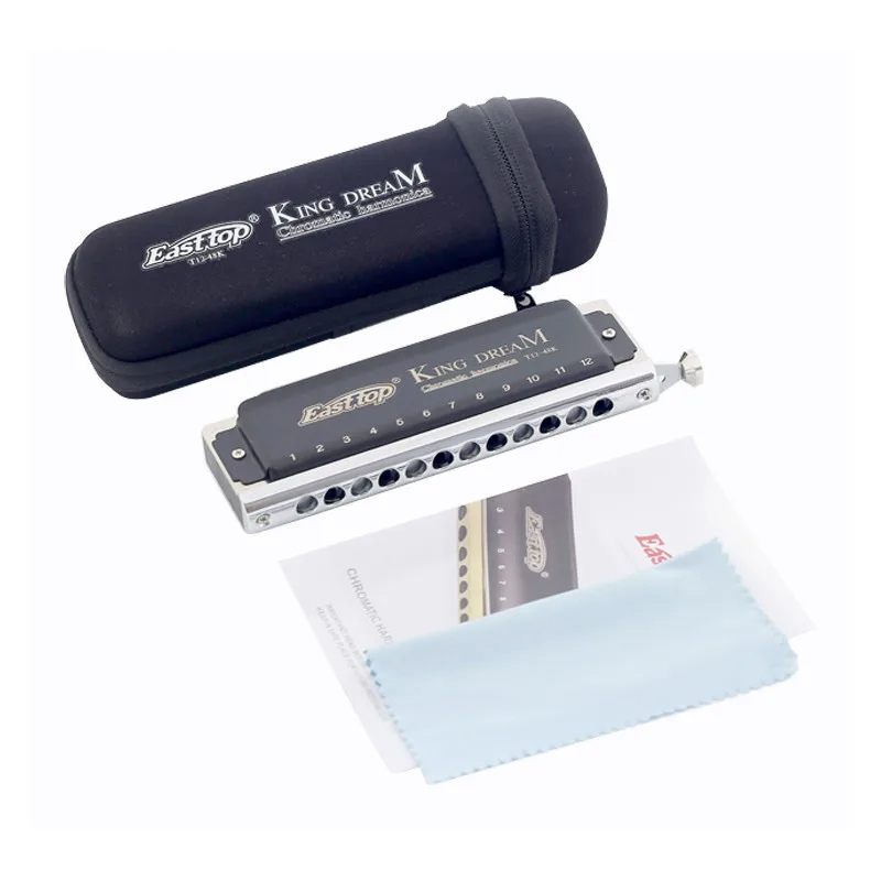 Details of a 12-hole chromatic harmonica