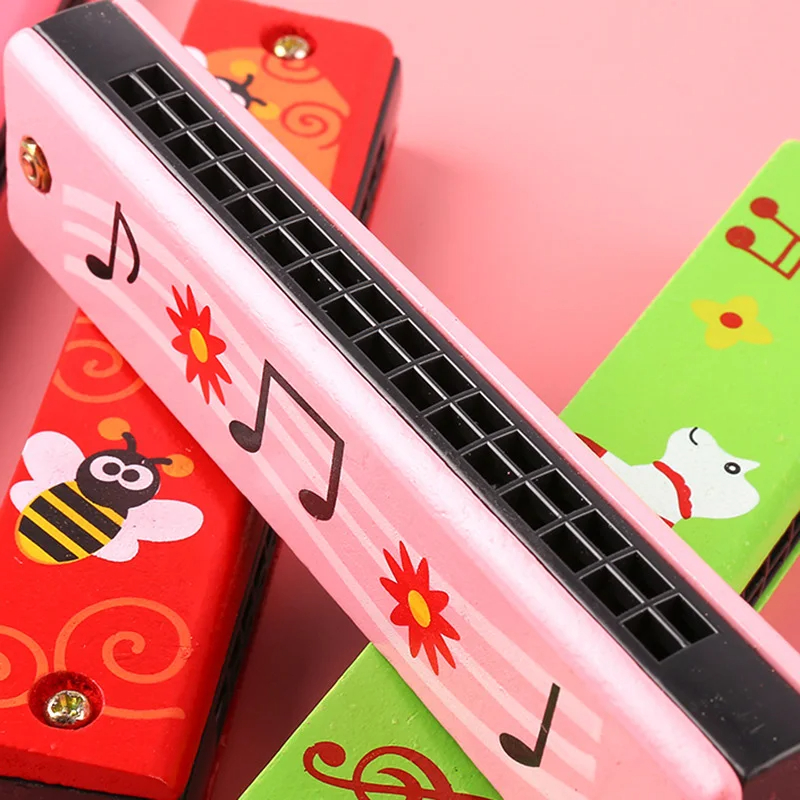 Details of lots of 10 harmonicas with 16 holes for children