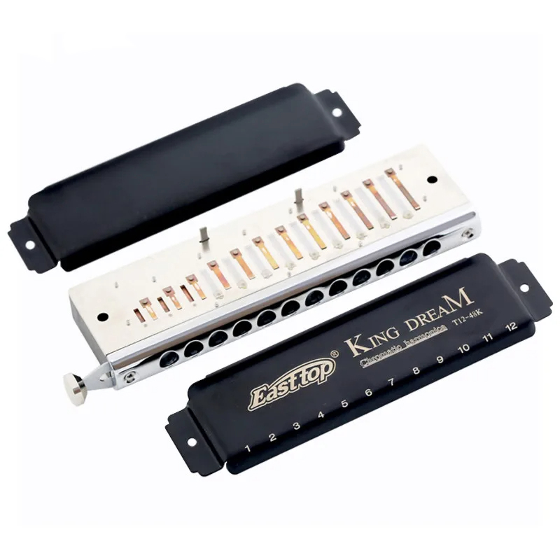 Complete details of the 12-hole chromatic harmonica