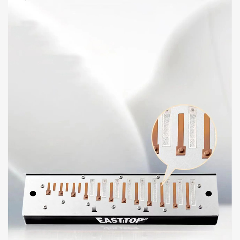 Complete details of the 12-hole chromatic steel harmonica