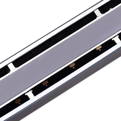 Detailed features of a 16-hole chromatic harmonica - model