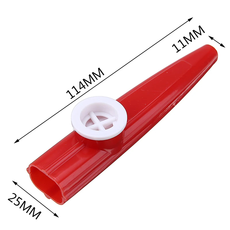 Dimensions of a set of 10 kazoos for children