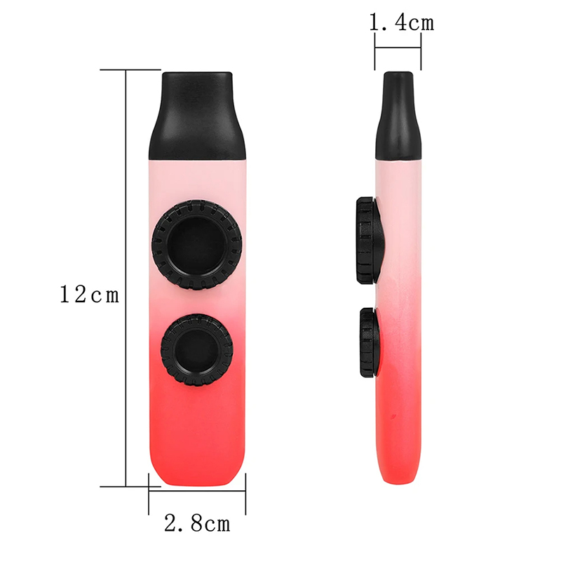 Dimensions of low and high pitched Kazoos