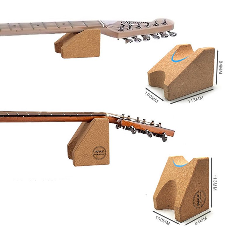 Details of use of the Universal Armrest Support in Cork - For Guitars and Basses