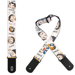 Beautiful Child's Guitar Strap with Japanese Cartoon Design
